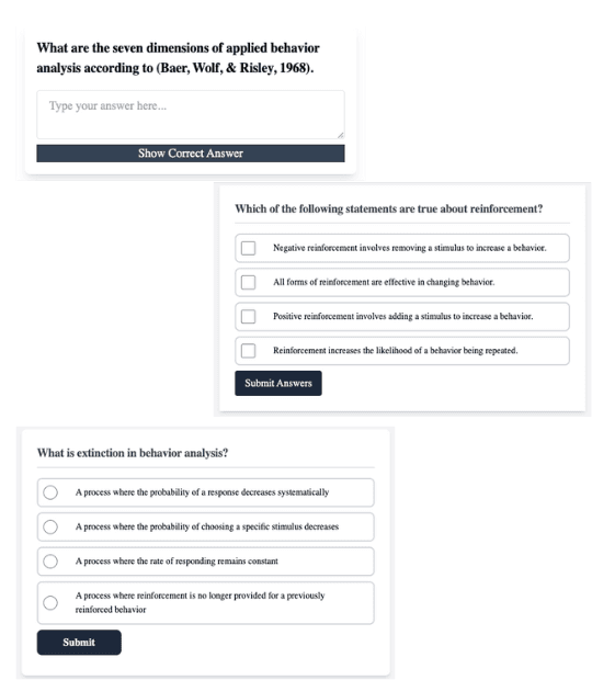 Expand your learning with a variety of question formats